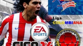 Liga PostobonLiga Colombiana Totalmente Lisenciada Pes 2014 [upl. by Hathaway]