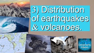 3 Distribution of earthquakes and volcanoes  AQA GCSE Geography Unit 1A [upl. by Warthman]