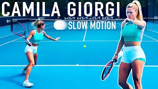 Camila Giorgi Slow Motion Forehand amp backhand [upl. by Anika469]