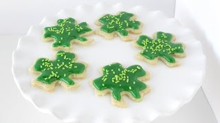 How To Make Shamrock Cookies  Simply Bakings [upl. by Llertak]