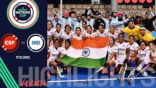 FIH Hockey Nations Cup Women Final Highlights Spain vs India [upl. by Godderd]