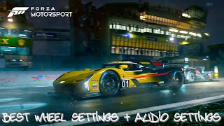 BEST WHEEL SETTINGS  AUDIO SETTINGS  FORZA MOTORSPORT  LOGITECH G920  XBOX SERIES S [upl. by Leirraj96]