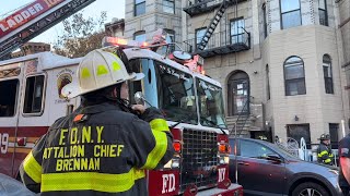 FDNY Brooklyn 1075 Box 2661 Fire on the roof of a Multiple Dwelling [upl. by Faun]