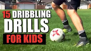 Best Soccer Drills For Kids To Improve Dribbling  U6  U8  U10  U12 [upl. by Thaxter]