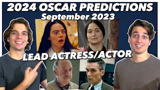 2024 Lead Acting Oscar Predictions  September 2023 [upl. by Ellecrag]