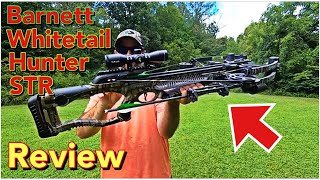 Barnett Whitetail Hunter STR Review  350 Crossbow Review  Barnett Crossbow Review [upl. by Sukramaj]