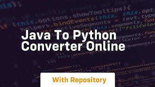 java to python converter online [upl. by Kal455]