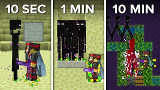 Minecraft Enderman XP Farm In 10 SECONDS 1 Minute amp 10 Minutes [upl. by Eudoxia]