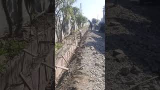 How to make a Retaining wall for a drain ✅ [upl. by Eladal]