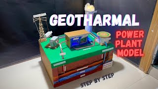 Geothermal power plant model grade 9 science greenenergy ecofriendly NakulSahuArt [upl. by Araminta]