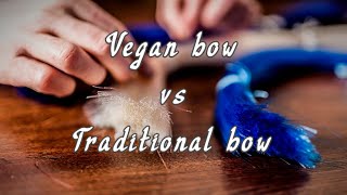 Carbon fibersynthetic hair veganfriendly bow vs Traditional violin bow [upl. by Mountfort569]