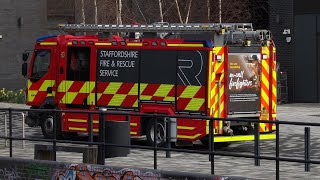 staffordshire rosenbauer from new castle fire station stokeontrent in westmidlands birmingam [upl. by Hedve]