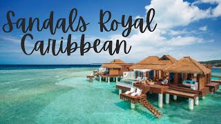 Sandals Royal Caribbean Jamaica  OVERWATER BUNGALOW ROOM TOUR [upl. by Lewendal]