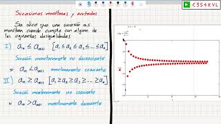 CI Sucesiones monótonas acotadas Sucesiones crecientesdecrecientes [upl. by Tirrag]