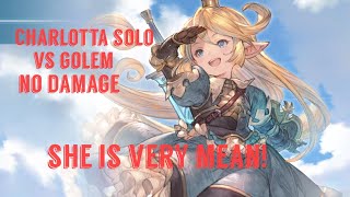 Granblue Fantasy Relink Charlotta solo vs golem no damage [upl. by Fletch]