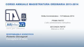 JUSforYou  Corso Annuale Magistrato Ordinario 13 febbraio 2014 [upl. by Fidelia]