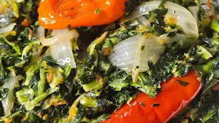 131🌺 Recette dépinards frit  fried spinach [upl. by Solita]