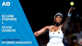 Sloane Stephens v Olivia Gadecki Extended Highlights  Australian Open 2024 First Round [upl. by Eelam120]