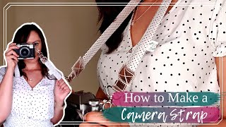 How to make a Camera Strap with Fabric  Easy Sewing project  DIY Camera Strap [upl. by Sonaj]