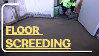 Screeding A Bathroom Floor  Floor Screeding  How to Screed  How To Screed Bedding A Floor [upl. by Adnahsor324]