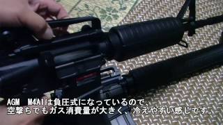 WA M16A4、AGM M4A1比較動画 [upl. by Innig]