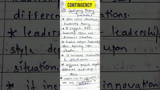 Contingency Theory  theories of leadership bcom  mcom  shorts  punchnotes 11 [upl. by Naugan]