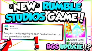 RUMBLE STUDIOS NEW GAME COMING SOON BGS Is Updating Also Roblox [upl. by Supmart]