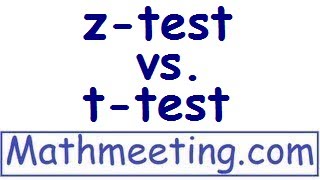 ztest vs ttest [upl. by Ahsatam]