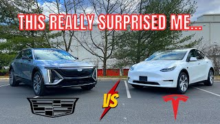 Tesla Model Y vs Cadillac Lyriq  Which EV Is The BETTER Buy [upl. by Gwennie]