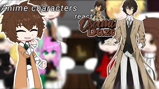 Anime characters react to Dazai Osamu 38 12 part RusEng [upl. by Natica]