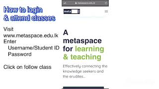 METASPACE Login guide for students [upl. by Jonah944]