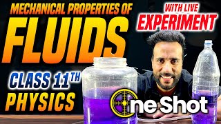 Mechanical Properties of Fluid One Shot with Live Experiment  Class 11 Physics NCERT Ashu Sir [upl. by Alfons]