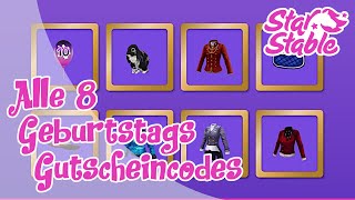 Star Stable SSO Alle 8 Geburtstags Gutscheincodes [upl. by Sakiv]