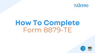 How To Complete Form 8879 With Tax990com [upl. by Susanna]