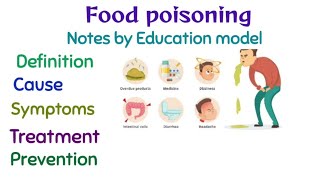 Food poisoning  Definition  Causes  Symptoms  Treatment  Prevention  Notes by Education model [upl. by Ebberta]