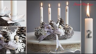 Adventsljusstake  Advent candlesticks  White and beautiful [upl. by Socin743]