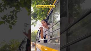 Students and School bus 🚌 shorts ytshorts sejalgabashorts schoollife teacherlife [upl. by Jankey]