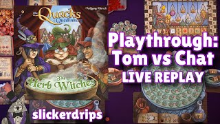 The Quacks of Quedlinburg The Herb Witches  Playthrough Tom vs You [upl. by Gnep483]