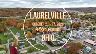 Laurelville Ohio Peak Fall Colors October 2127 2024 drone view in 4K [upl. by Crosse]