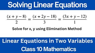 Solve xy82  x2y183  3xy121 by elimination method  Mathematics Standard 10th [upl. by Swift]