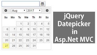 jQuery Datepicker in AspNet MVC [upl. by Snowber650]