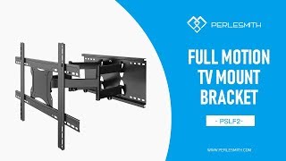 PSLF2 Full Motion TV Wall Mount Dual Extension Arms for 37quot  80quot TVs  PERLESMITH [upl. by Liatrice]