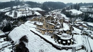 4K DRONE  Sneeuw januari 2023 rond Valkenburg ZuidLimburg [upl. by Mazel204]