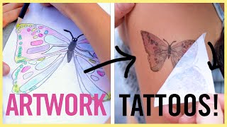 TURN KIDS ARTWORK into TEMPORARY TATTOOS [upl. by Zetrac330]