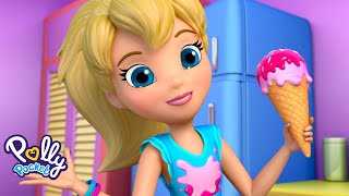 Polly Pocket Full Episodes Compilation  Crazy Ice Cream Splash  Kids Movies [upl. by Redmund]