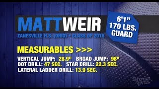 Workout Session Basketball Matt Weir 61quot Guard • Zanesville HS Ohio [upl. by Ettennil]