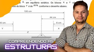 Estruturas  Exercício de momento em Viga 🏗️ [upl. by Manheim]