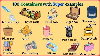 Lesson 165 List of 100 Containers with Super Examples PART 2  Learn all containers learnenglish [upl. by Okomot793]