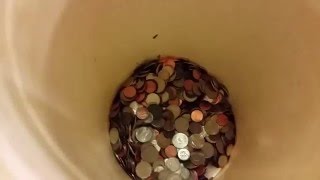 Using Coinstar after saving my coins for 1 year [upl. by Idnis]