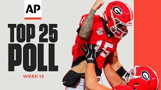 AP Top 25 Poll Released BYU falls out of Top 10 Georgia jumps up to No 8 after win over Tennessee [upl. by Lupe]